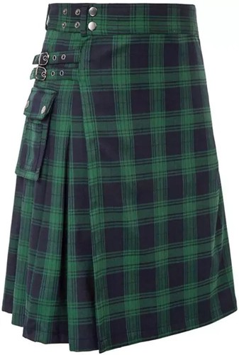 Falda escocesa híbrida moderna de algodón y tartán Kilts utilitaria para hombre Kilts para hombre - Imagen 4 de 37