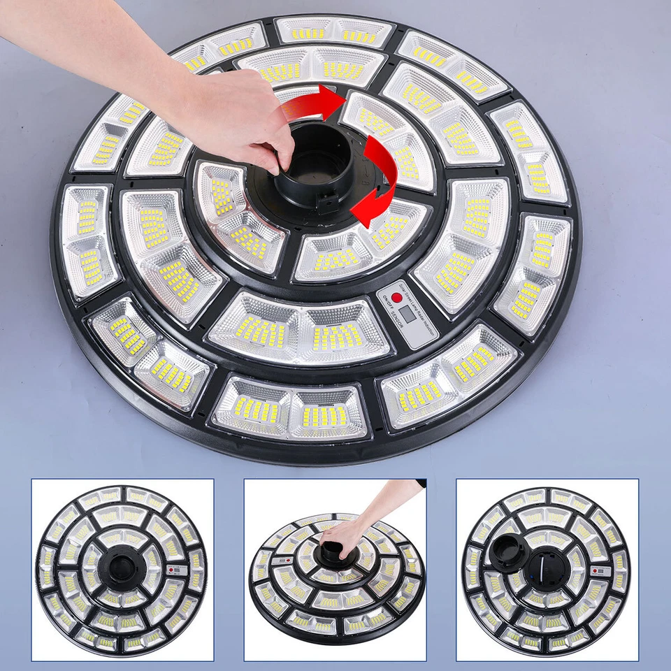 11000W Super Bright Commercial Solar Street Light 360° Outdoor Dusk to Dawn+Pole - Image 4 of 4