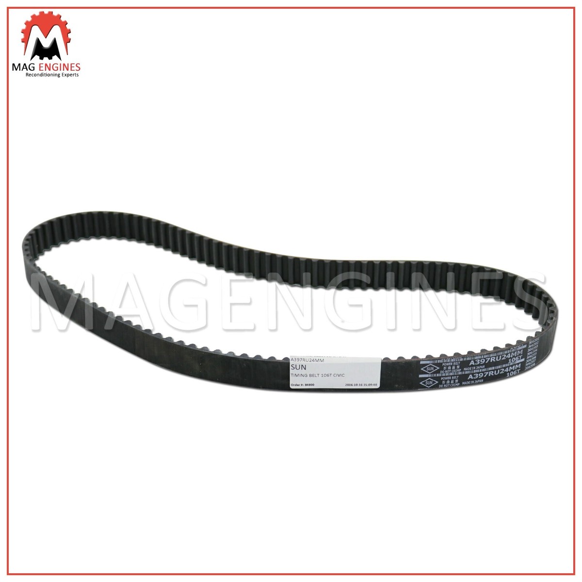 A397RU24MM 106 TEETH TIMING BELT HONDA D13B D15B FOR CIVIC CR-X