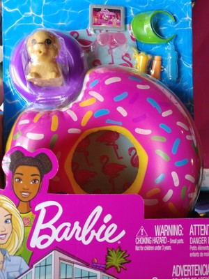 barbie donut floaty playset
