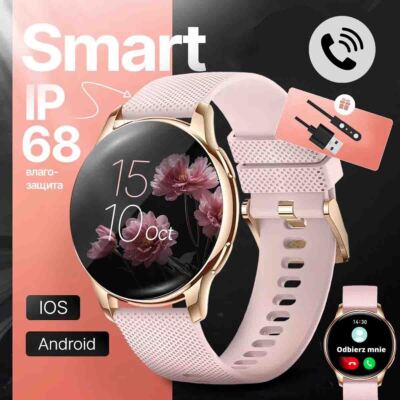 Für Samsung Android Smartwatch Damen mit Telefonfunktion Bluetooth Armbanduhr
