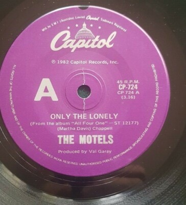 THE MOTELS Only The Lonely 7" single Aust press | eBay