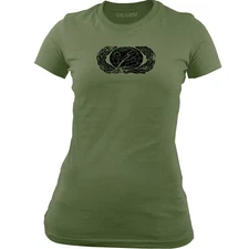 Women's Distressed Air Force Information Management Badge Subdued T-Shirt