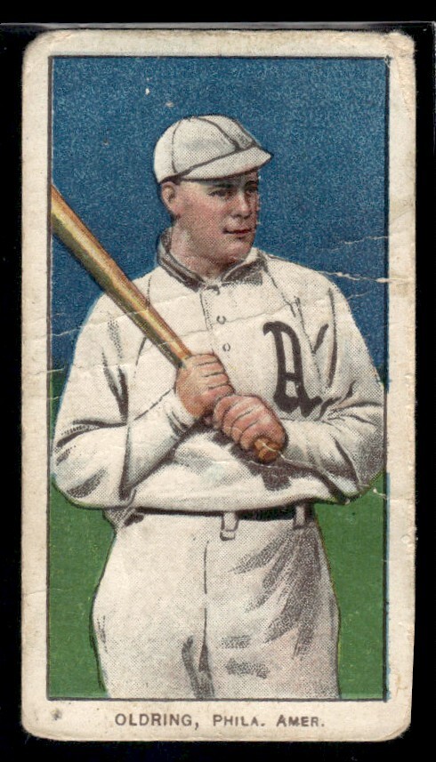 1909-11 T206 ~ SOVEREIGN 460 ~ Rube Oldring Philadelphia Athletics