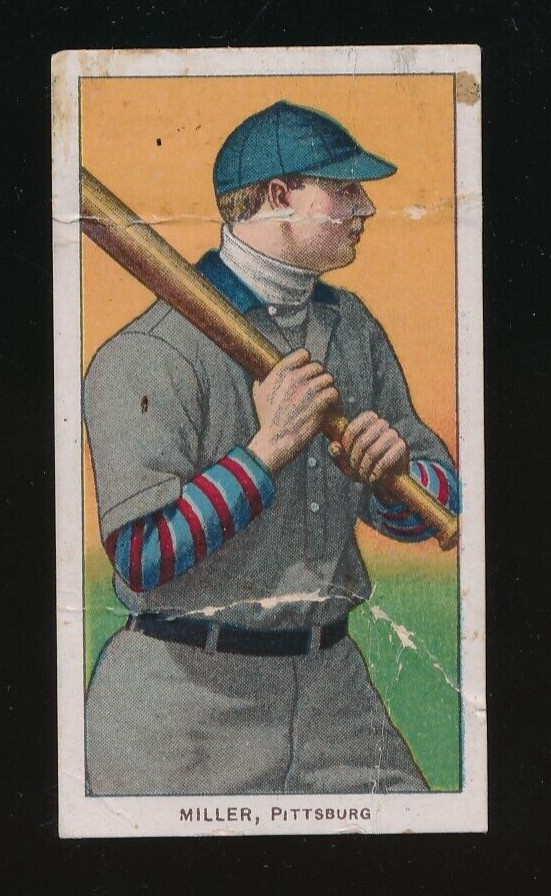 1909-11 T206 Dots Miller Pittsburgh Pirates Polar Bear Series 350 PR