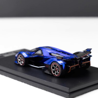 LMF 1/64 Scale Lamborghini V12 Vision GT Blue Diecast Car Model