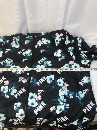 Victoria Secret Bomber Jacket Black Floral Med/Lg #36010898  HTF - Picture 6 of 9