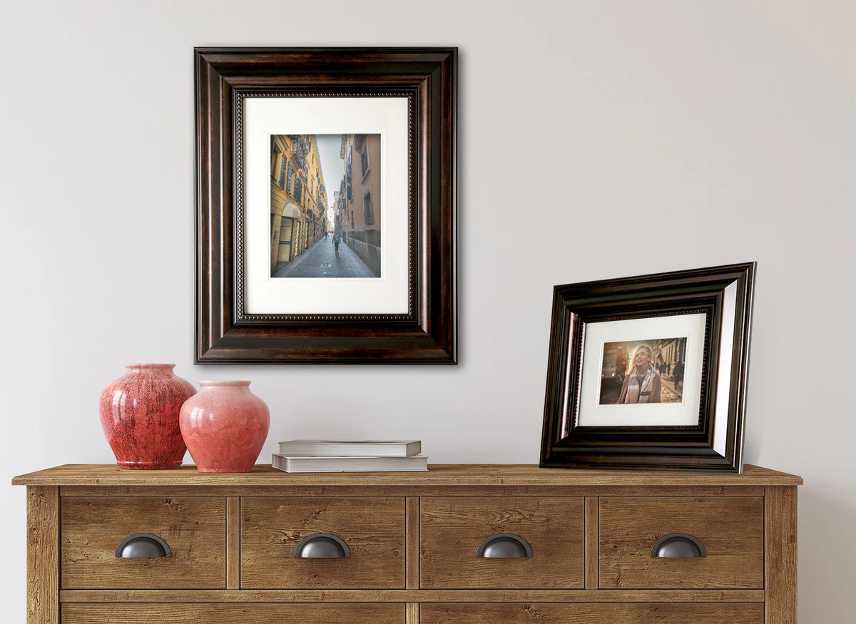 Mainstays Bronze Trudo 11X14 Matted to 8X10 Wall Picture Frame