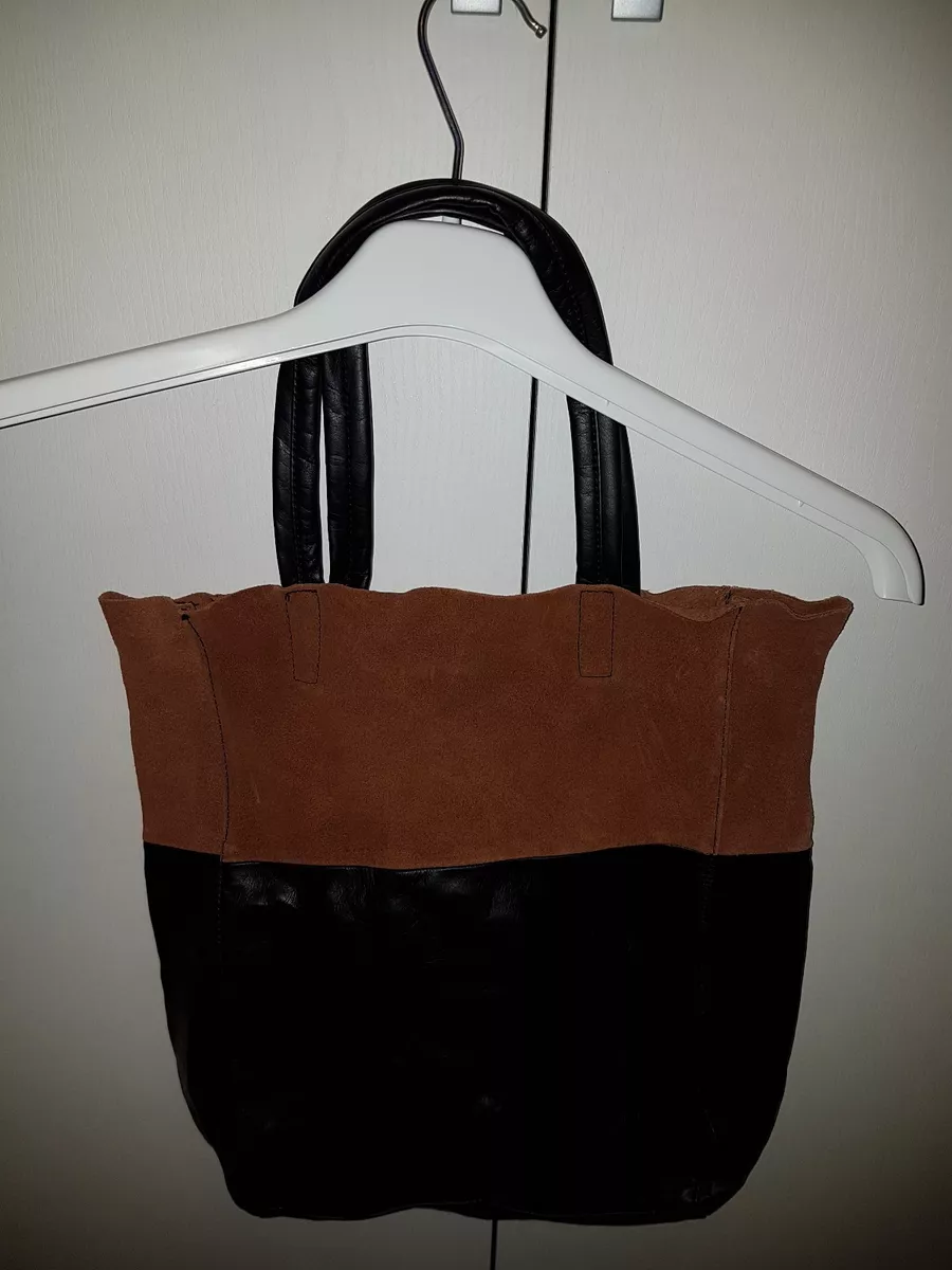Borsa H M nera e camoscio