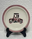 Red Wing Pottery Diamond Jim's Antique Auto RARE Plate VINTAGE Nice Condition