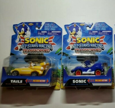 Sonic All Star Racing Transformed Tails & Sonic Pull Back Action Cars NKOK 2013
