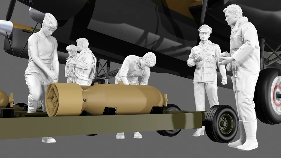 WWII RAF Lancaster Bomb Load - 10 Figure Set - Image 3 of 4