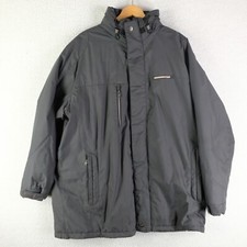 Bugatti Jacket Mens 46R Large Gray Insulated Park Winter Hooded Outdoor