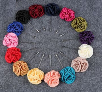 Large Peony Flower  Boutonniere Stick Brooch Pin  for Wedding 8 Col #5