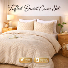 Tufted Duvet Cover Set Double Bedding Set Duvet Cover With Pillowcases King Size