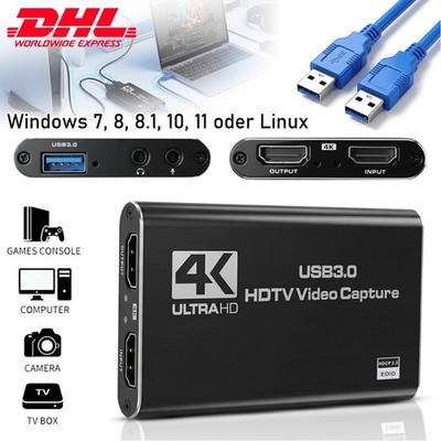 4K Video Capture Card HDTV auf USB 3.0 4K Live Video Streaming Game Recorder TOP