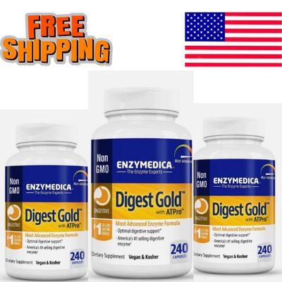 #ad #ad 3 Pack Enzymedica Digest Gold Advanced Support 240 Capsules Exp 03 2027 $49.99