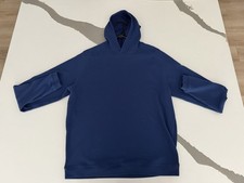 Medium Peter Millar Pine Waffle Performance Hoodie: Sport Navy