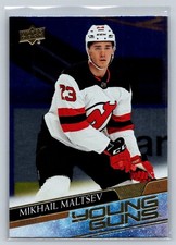 2020-21 Upper Deck Young Guns Silver Foil Mikhail Maltsev RC New Jersey Devils