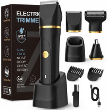 Beard Trimmer for Men,Manscape 3-In-1 Electric Razor Groin Groomer,Ipx7 Waterpro