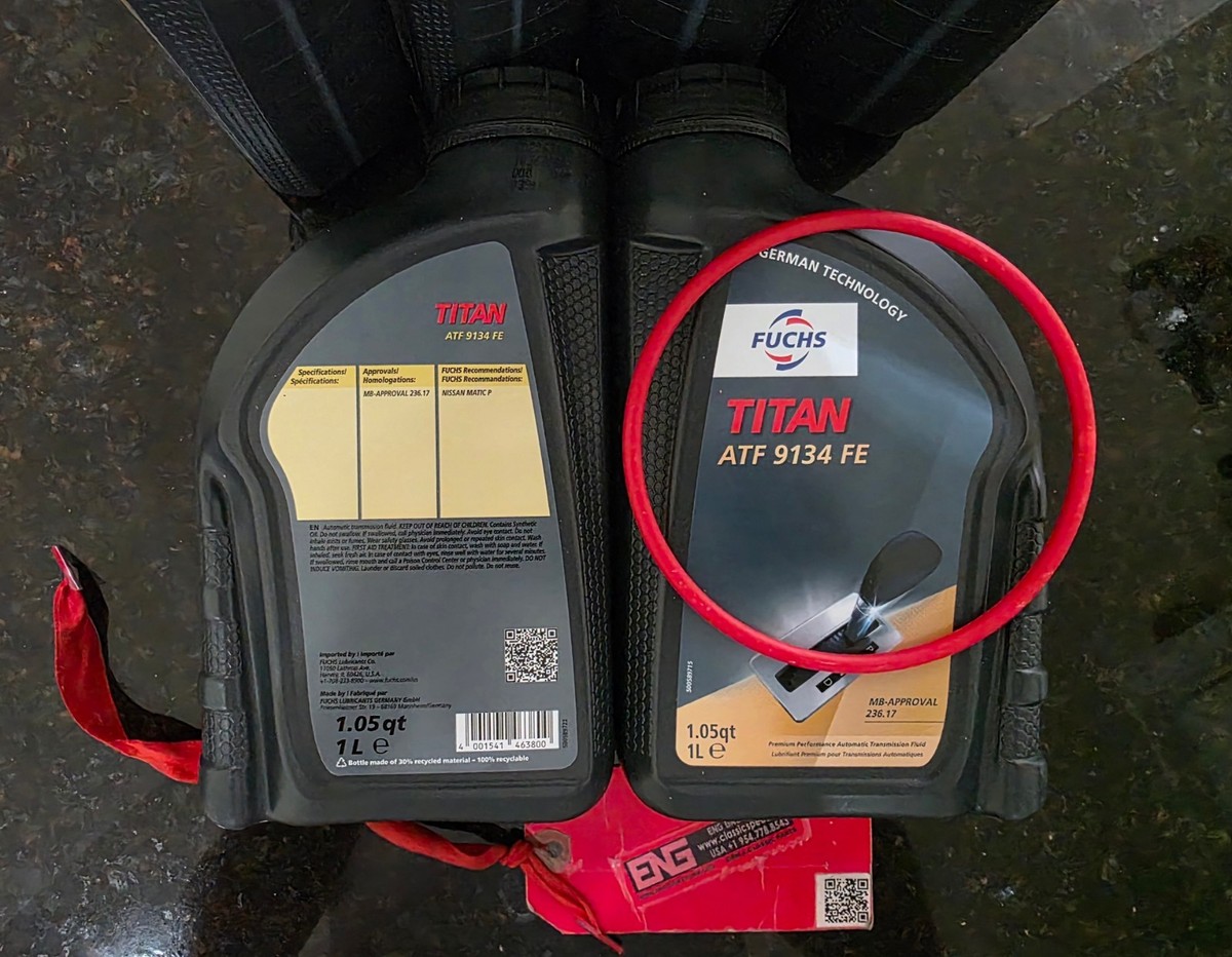 6L ENG-FUCHS TITAN ATF 9134FE GOLD ATF D971 MBENZ MB 236.17