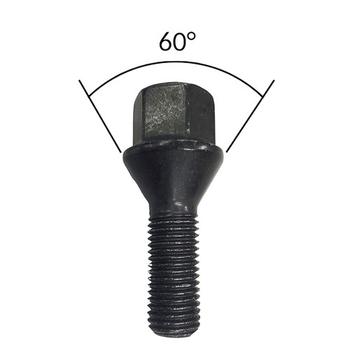 20 pernos de rueda extendidos negros cónicos M14x1,5 38 mm para Citroën Fiat Ford Lancia - Imagen 4 de 7
