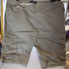 Blu Rock Shorts Mens 40 Khaki Cotton Blend Cargo Pockets
