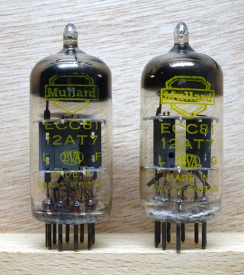 2X: MULLARD ECC81 12AT7 | SEHR GUT   same codes Tubes Tube Röhren