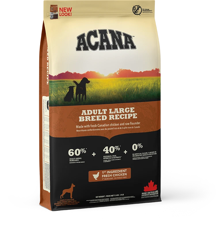 Acana Heritage Grain Free Adult Large Breed Dry Dog Food - 11.4kg
Opens in a new window or tab