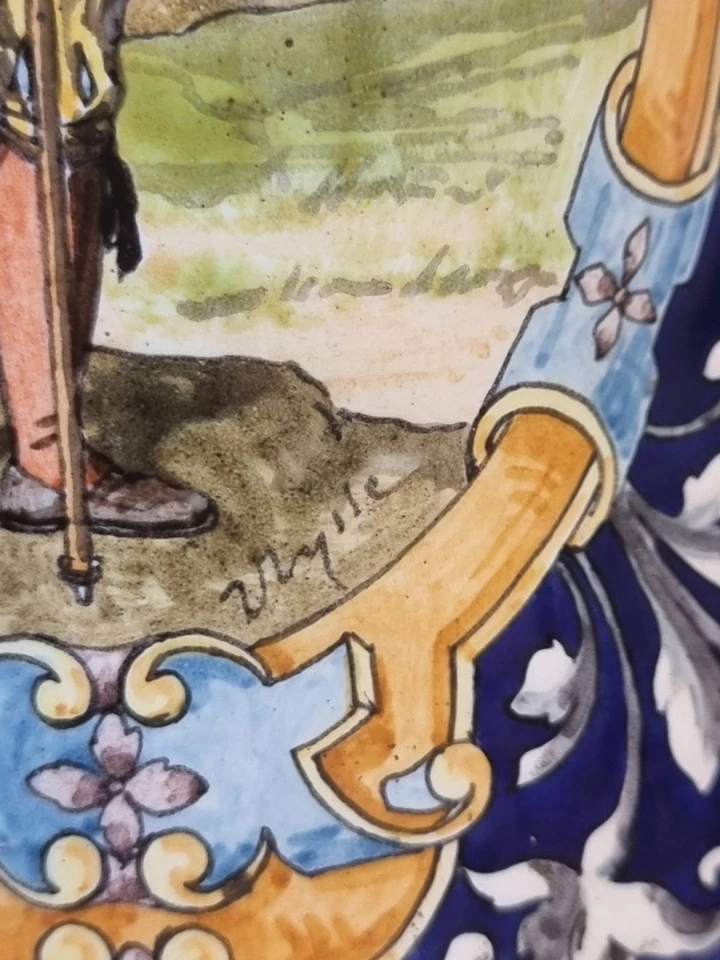 BLOIS ULYSSE BESNARD 19 eme PICHET vase SIGNÉ RENAISSANCE faïence MAJOLIQUE - Photo 4/4