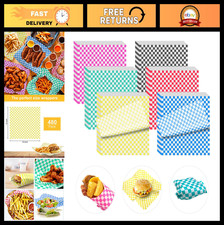 1200 Sheets Checkered Deli Paper 12x12 inch Waxed Food Basket Liners for Sandwic