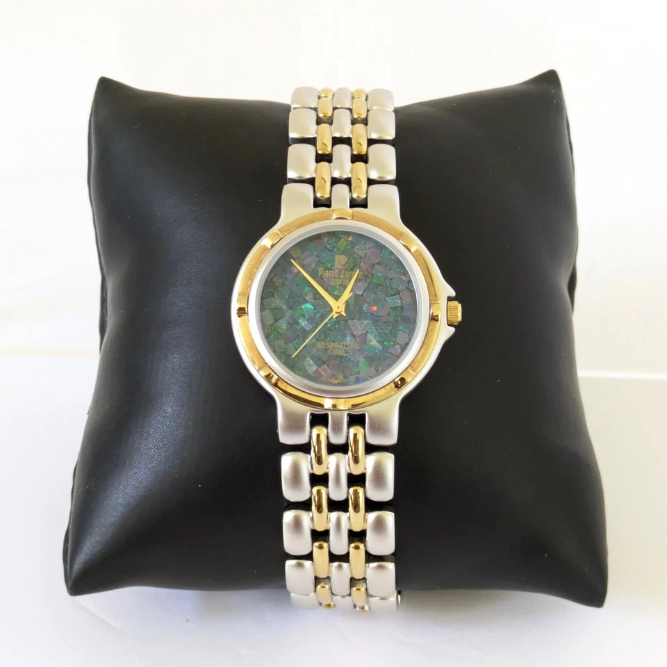 Vintage 1997 Pierre Cardin Two-Tone Australian Opal Dial Watch New Battery - image 2 of 4