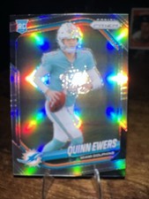 25 Panini Prizm Quinn Ewers #307 True Silver Prizm Rookie Dolphins