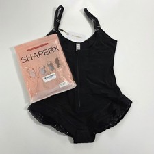 SHAPERX Women Black Full Body Shapewear Bodysuit Tummy Control Size 3XL NEW NIP