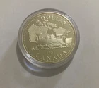1981 Transcontinental Railroad Canada Silver Dollar Proof $1 Coin .500 .375 ASW