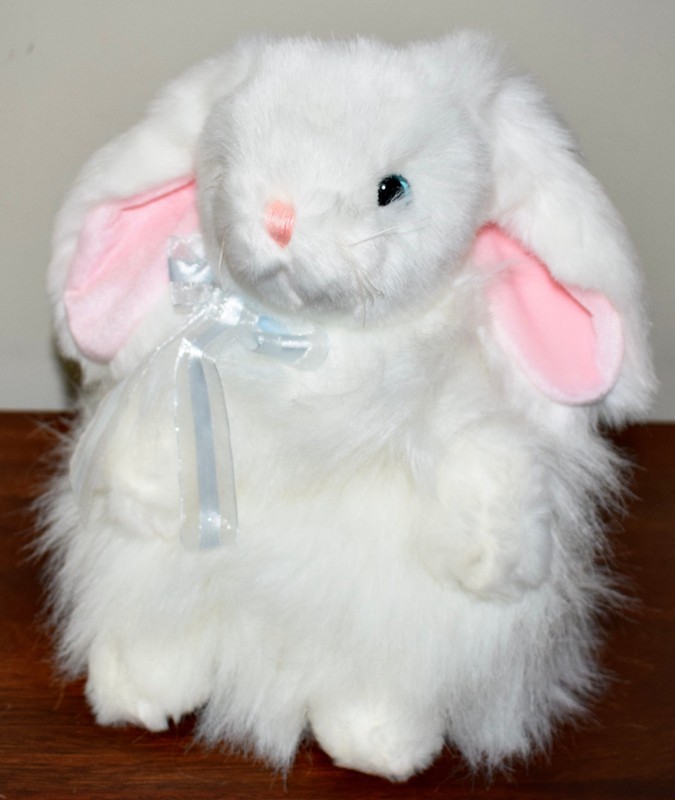 Ty Vintage Classic Fluffy White Rabbit 2000