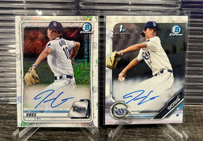 #ad #ad 2 2019 Bowman Chrome Draft JJ Goss 1st Rookie Auto 2020 Mojo Refractor Auto $8.00