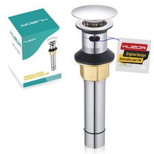 Chrome Pop Up Bathroom Sink Drain with Overflow - Fits 1-5/8" to 2" Holes, 30...