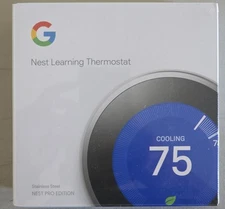 Nest Pro 3rd Gen *SEALED* Learning Thermostat Stainless Steel T3008US 