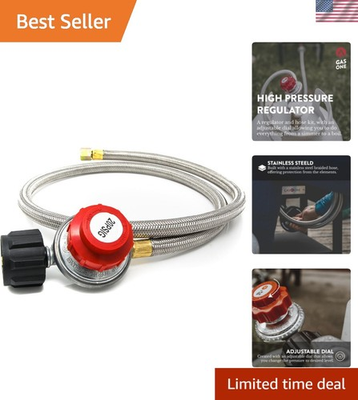 #ad #ad 4ft Brass Propane Regulator with 0 20 PSI Adjustment for Safe High Pressure Use $23.99