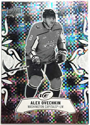2024-25 UD Ice Grayscale Alexander Ovechkin /99 Washington Capitals