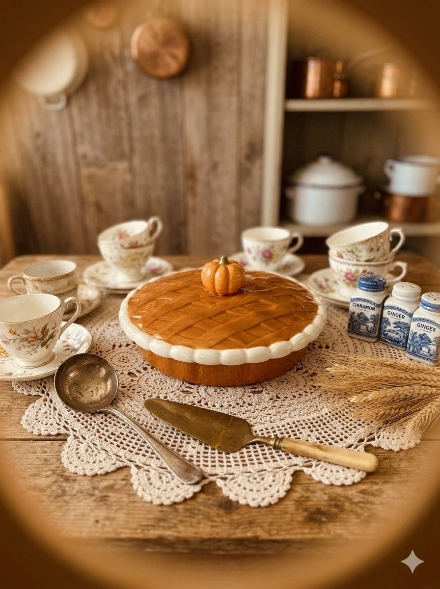 New Brown Ceramic Fall Thanksgiving Pumpkin Pie Baking Dish Pan Storage + Lid
Opens in a new window