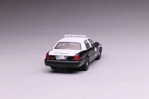 596 1:64 Black Ford CV CROWN VICTORIA Texas State Trooper Police Diecast Model - Picture 3 of 5