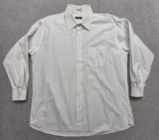 Burberry London Shirt Mens TTX White 2x2 Cotton Broadcloth Dress Button Down USA