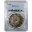 1890 Morgan Silver Dollar MS 64 PCGS Uncirculated $1 Coin SKU:CP929