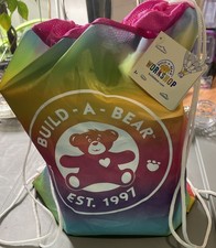 Build-A-Bear Workshop Rainbow Carrier/Backpack Bag New With Tag