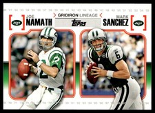 2010 Topps Gridiron Lineage Joe Namath/Mark Sanchez New York Jets #GL-NS