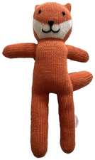 HANNA ANDERSSON 14" Orange Cat Crocheted Knit Plush Stuffed Animal Toy