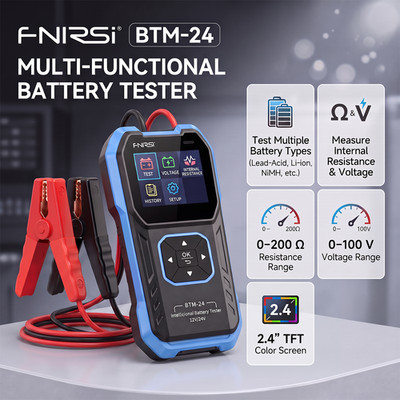 BTM 24 Car Battery Tester Internal Resistance Voltage Meter 2.4'' TFT Scre