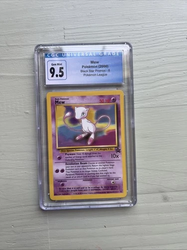 CGC 9.5 Blue Label (now CGC 10) Mew #8 Black Star Promo - 2000 WotC Pokemon TCG